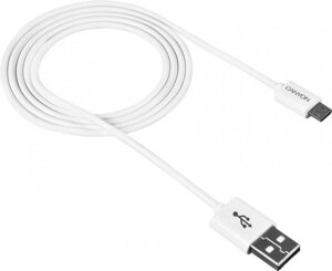 Кабель CANYON USB — microUSB 1 м Black (CNE-USBM1B)