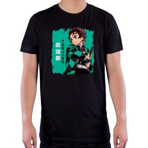 Футболка DEMON SLAYER: KIMETSU NO YAIBA Tanjiro (Клинок), Чорний XL XL