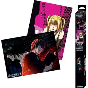 Набір постерів DEATH NOTE L vs Light and Misa (Зошит смерті)