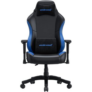 Крісло для геймерів ANDA SEAT Luna Size L Black&Blue PVC (AD18-48-BS-PV) Чорний, синій