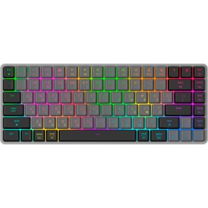 Ігрова клавіатура бездротова GAMEPRO MK230R Red Swich Low Profile Bluetooth/USB, RGB Темно-сірий із