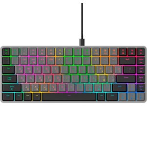 Ігрова клавіатура GAMEPRO MK141R Red Swich Low Profile Темно-сірий із чорни