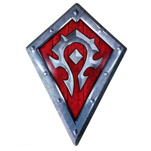 Табличка металева WORLD OF warcraft horde shield 25x35 см