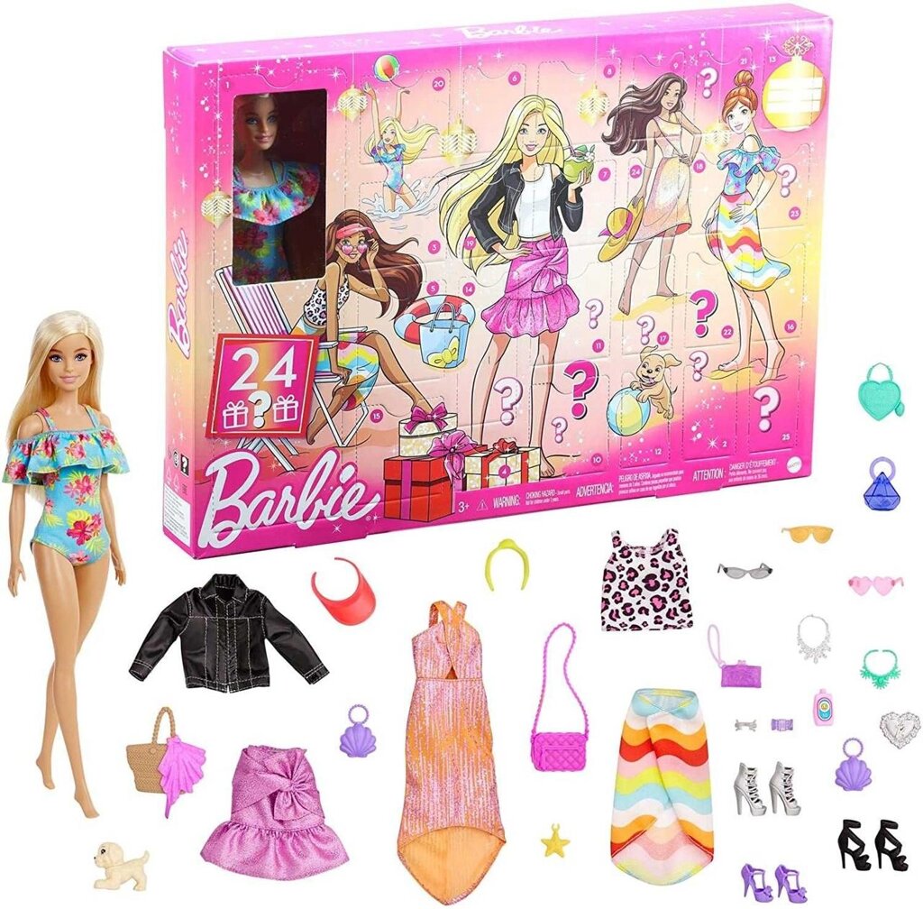 Адвент-календар Барбі Стиль і Шик із лялькою, Barbie Advent Calendar від компанії K V I T K A - фото 1