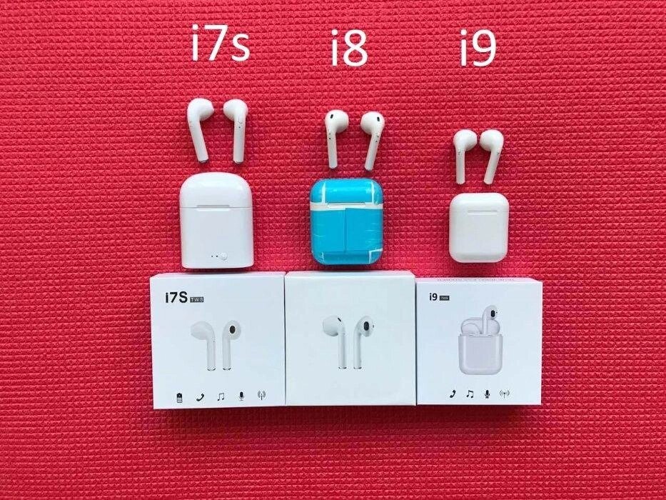 Акція Bluetooth Навушники i9 TWS Бездротові Airpods Iphone Android від компанії K V I T K A - фото 1