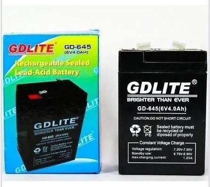 Акумулятор аккумулятор gdlite 6v 4Ah ukc 6в 4а 12в 7А для ваг весов .. від компанії K V I T K A - фото 1