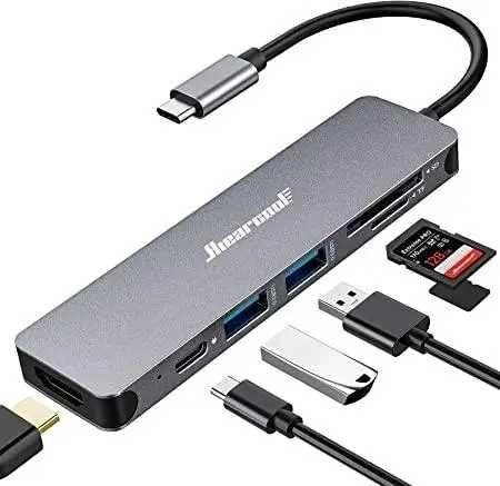 Багатопортовий адаптер USB type-C usb hub Хаб SD TF HDMI від компанії K V I T K A - фото 1