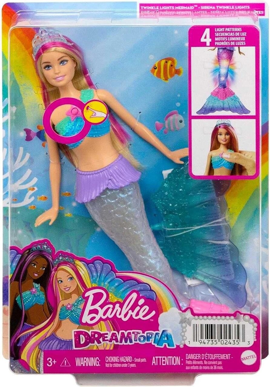 Барбі-русалка Barbie dreamtopia Water-Activated Light-Up Сяючий хвіст від компанії K V I T K A - фото 1