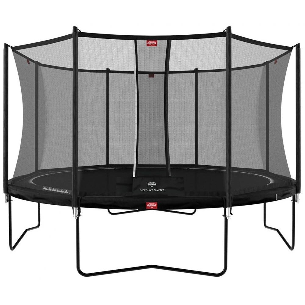 Батут Berg Favorit Regular 380 Black + Safety Net Comfort (35.12.95.02) від компанії K V I T K A - фото 1