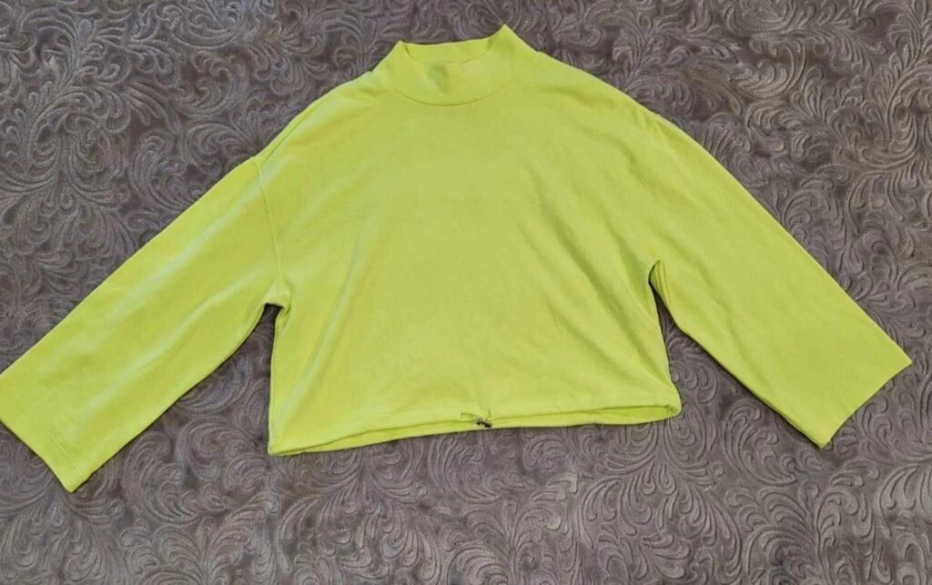 Бавовняний світшот светр кофта топ укорочений на затяжці tally weijl від компанії K V I T K A - фото 1