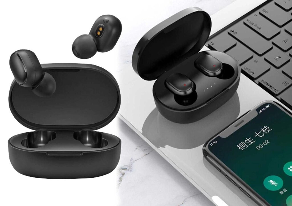 Бездротові блютуз-навушники Redmi Air dots bluetooth гарнітура від компанії K V I T K A - фото 1