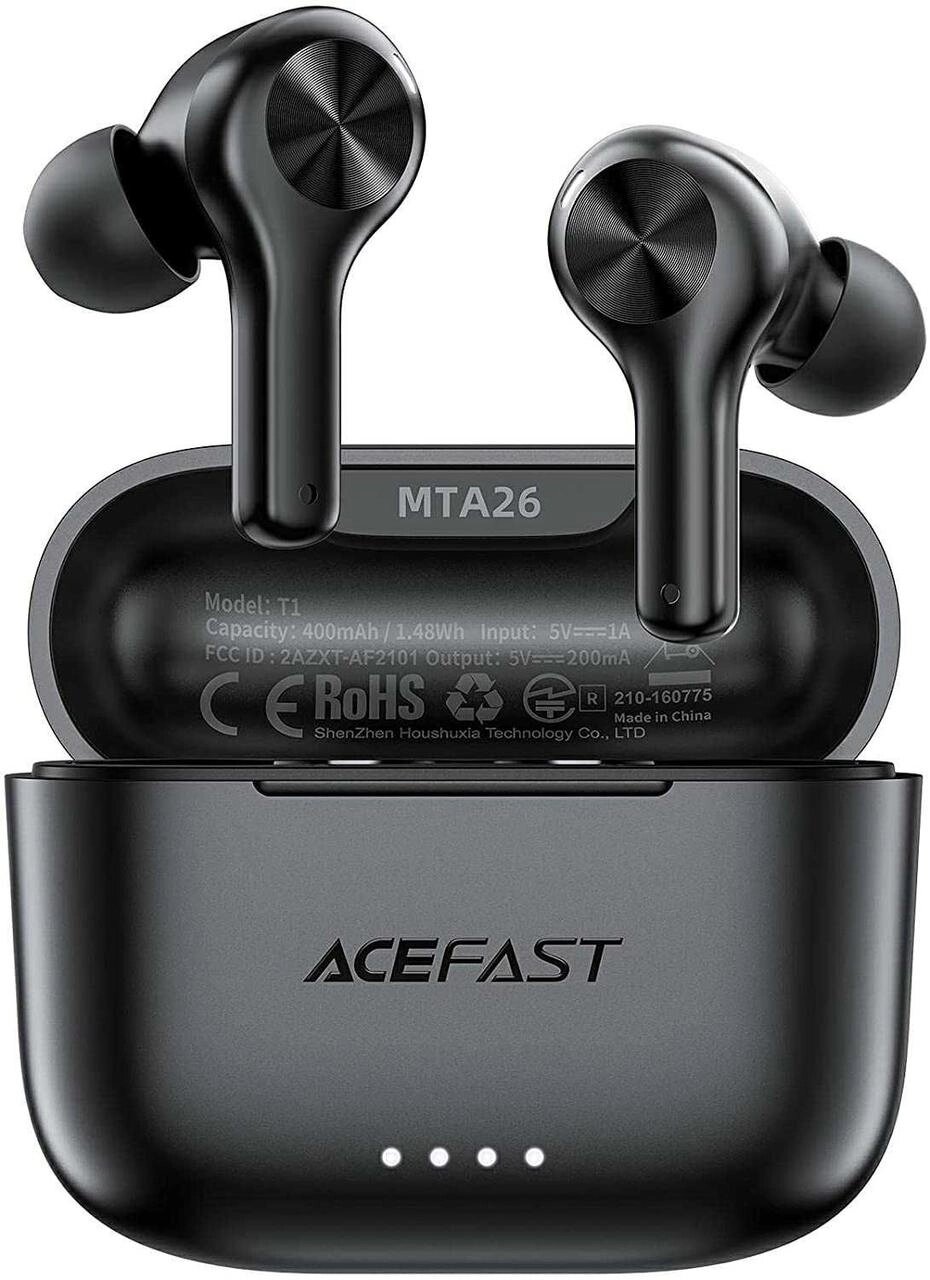 Бездротові навушники Acefast T1 Bluetooth 5.0, 40/400mAh, 5H, IPX6 від компанії K V I T K A - фото 1