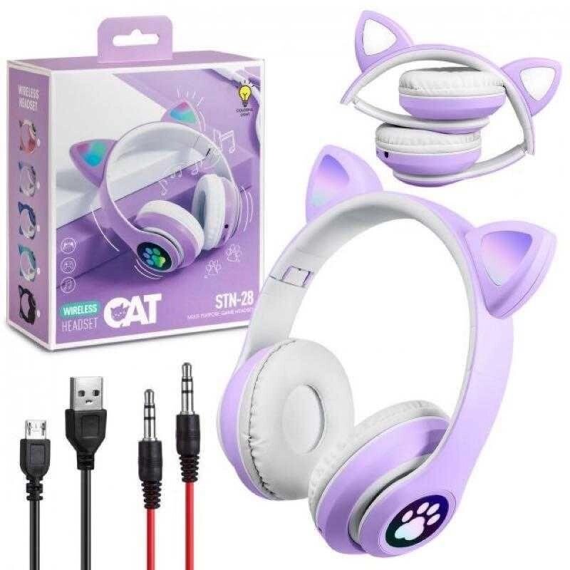 Бездротові навушники Cat STN-28 з котячими вушками від компанії K V I T K A - фото 1
