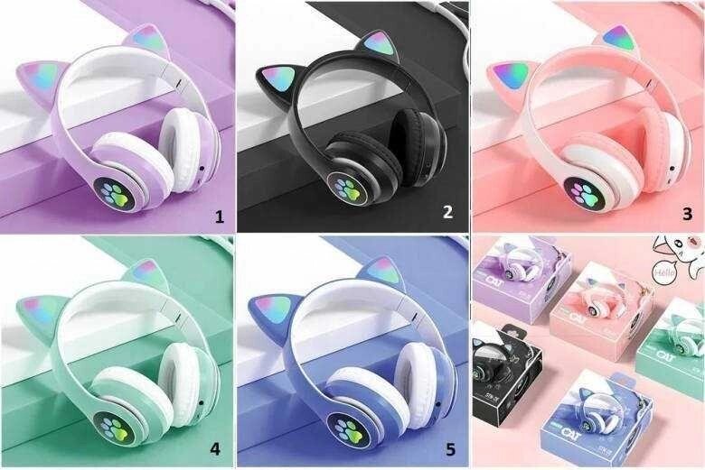 Бездротові навушники з котячими вушками Cat STN-28 Bluetooth кіт від компанії K V I T K A - фото 1