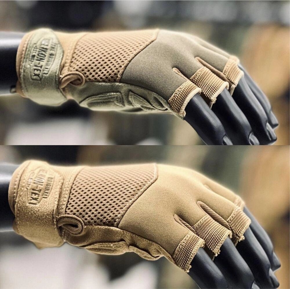 Безпалі рукавиці Helikon-Tex Half Finger Mk2 Gloves олива від компанії K V I T K A - фото 1
