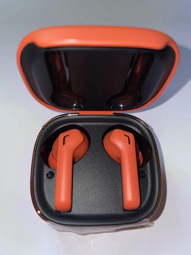 Bluetooth стерео гарнітура, бездротові вакуумні навушники оранжеві від компанії K V I T K A - фото 1