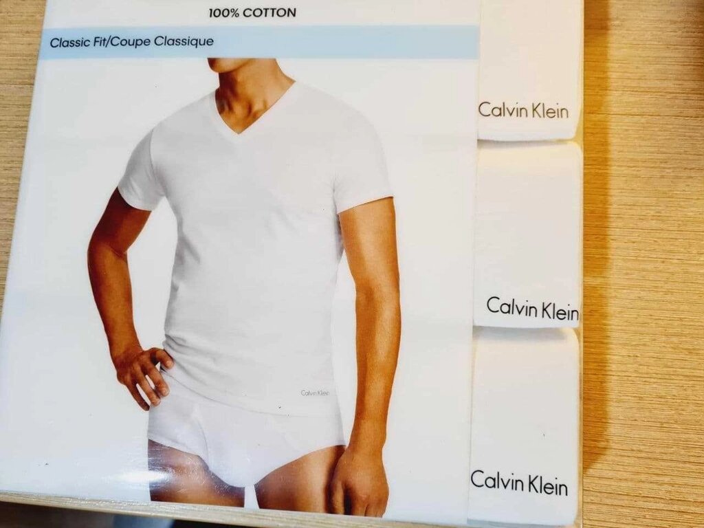 Calvin Klein Набір футболок Cotton Classics V-Neck T-Shirts S від компанії K V I T K A - фото 1