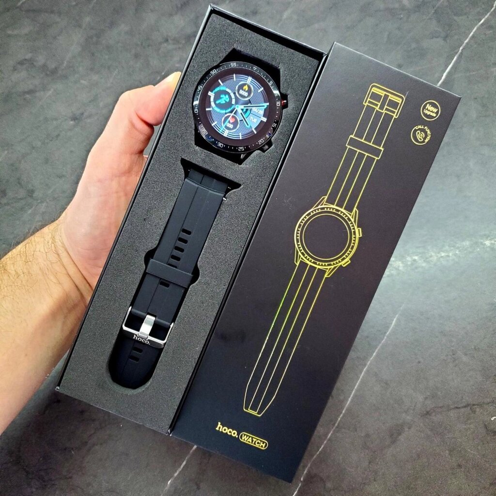 Чоловічій смарт годинник вологостійкий Smart watch Hoco Y2 Pro від компанії K V I T K A - фото 1
