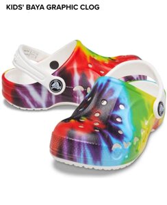 CROCS KIDS&x27, BAYA graphic CLOG клоги для дівчинки с7, с9, 23,24,25,26 р