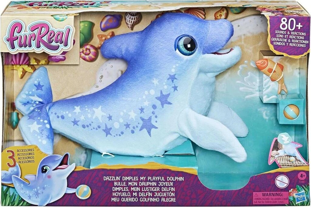 Дельфін Доллі FurReal Dazzlin Dimples My Playful Dolphin Hasbro F2401 від компанії K V I T K A - фото 1
