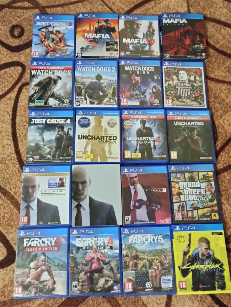 Диск Sony Ps4/5 Fifa Мортал Gta Mafia Ufc Павук Lego Resident Hitman від компанії K V I T K A - фото 1