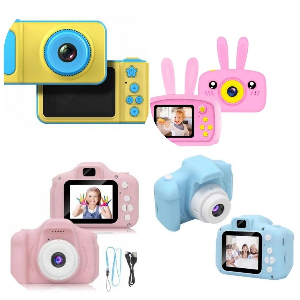 Дитячий цифровий фотоапарат фото камера Smart Kids Camera V7 Blue дроп від компанії K V I T K A - фото 1