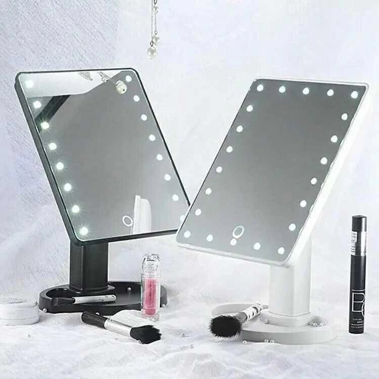 Дзеркало для макіяжу led mirror настільне led-підсвіткою 22 led від компанії K V I T K A - фото 1