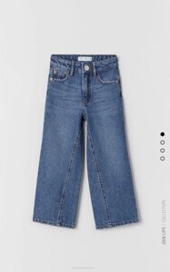 Джинси Zara вільного крою 7 8 9 сині джинси модні вільні