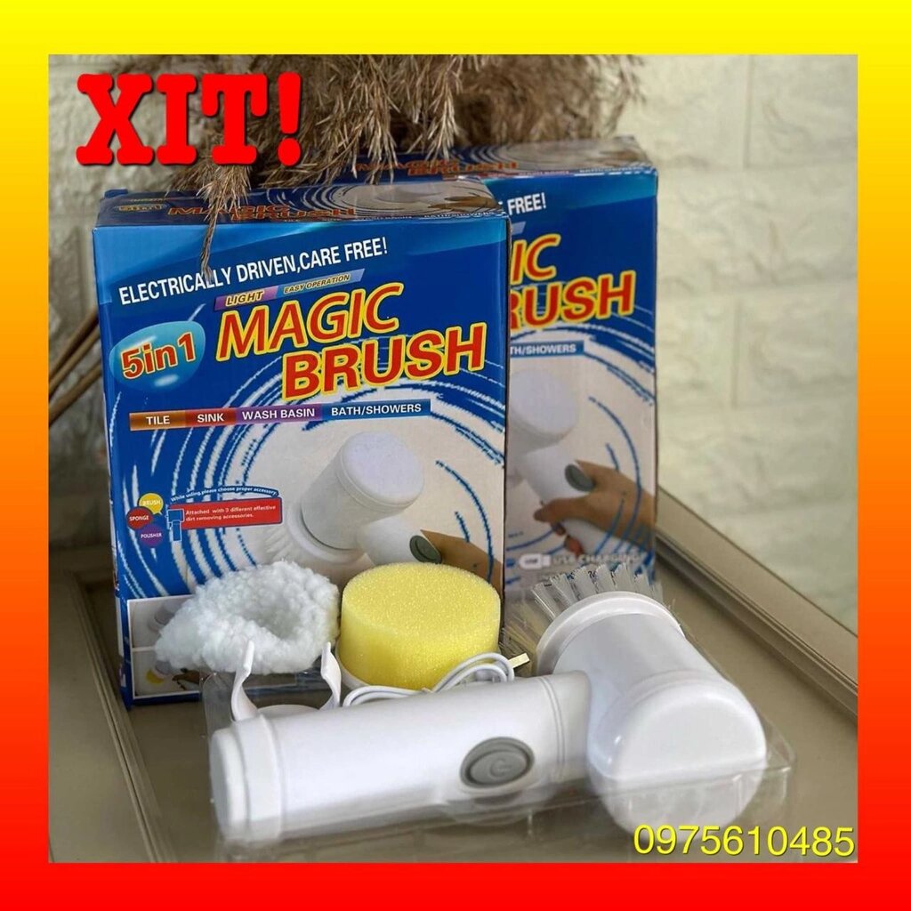 Електрична щітка Magic Brush 5в1 для прибирання і чищення поверхонь від компанії K V I T K A - фото 1