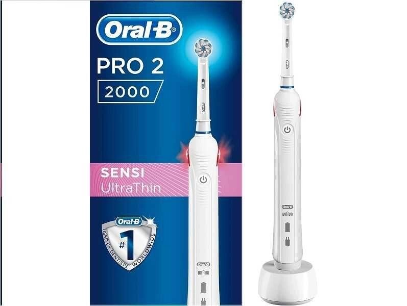Електрична зубна щітка Oral-B Braun Pro 2 2000 від компанії K V I T K A - фото 1