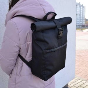Міський рюкзак рол-топ сумка з еко шкіри для чоловіків і жінок