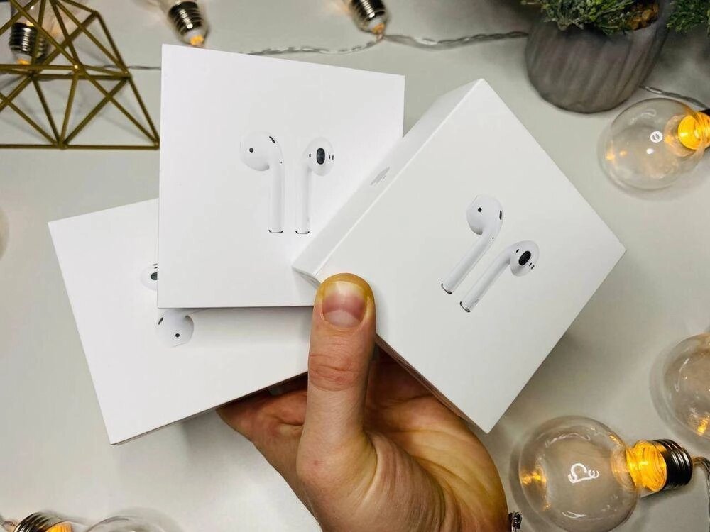 Хіт продаж! AirPods 2+ Гарантія | Airpods 2 + подарунок від компанії K V I T K A - фото 1