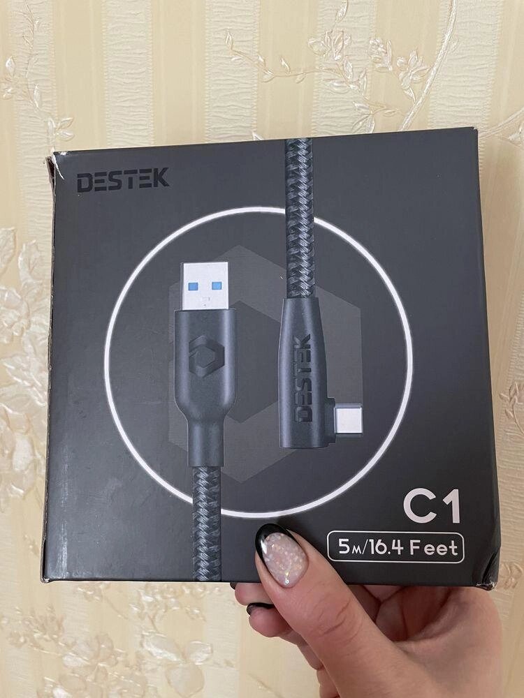 Кабель DESTEK USB type C cable 5м від компанії K V I T K A - фото 1