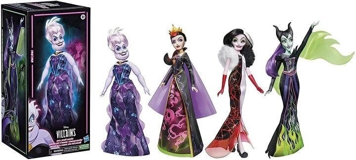 Колекція Disney Villains Black and Brights Набір із 4 ляльок-лиходіїв від компанії K V I T K A - фото 1