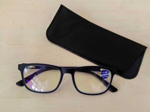 Комп&x27, ютерні окуляри, для читання Blue blocker +1.00 Фіолетові+чохол