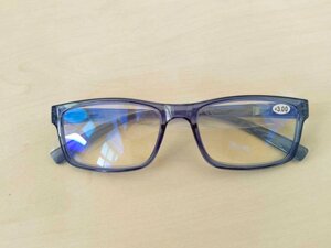 Комп&x27, ютерні окуляри, для читання Blue blocker +3.00 синя оправа