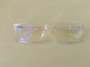 Комп&x27, ютерні окуляри, для читання Blue blocker +3.50 прозора оправа