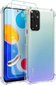 Комплект Чохол + 2 Стекла для Xiaomi Redmi Note 11 5G Силікон Прозорий