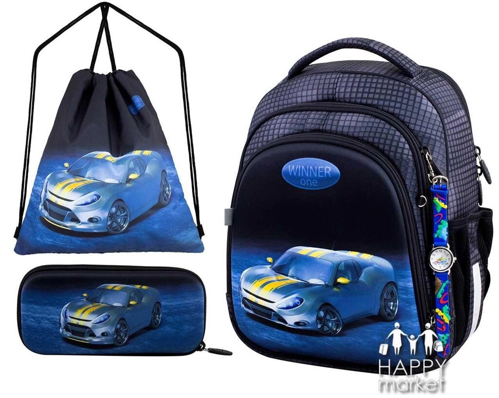 Комплект рюкзак каркасний для хлопчика-дівчатки Winner-Stile серія 5000 від компанії K V I T K A - фото 1