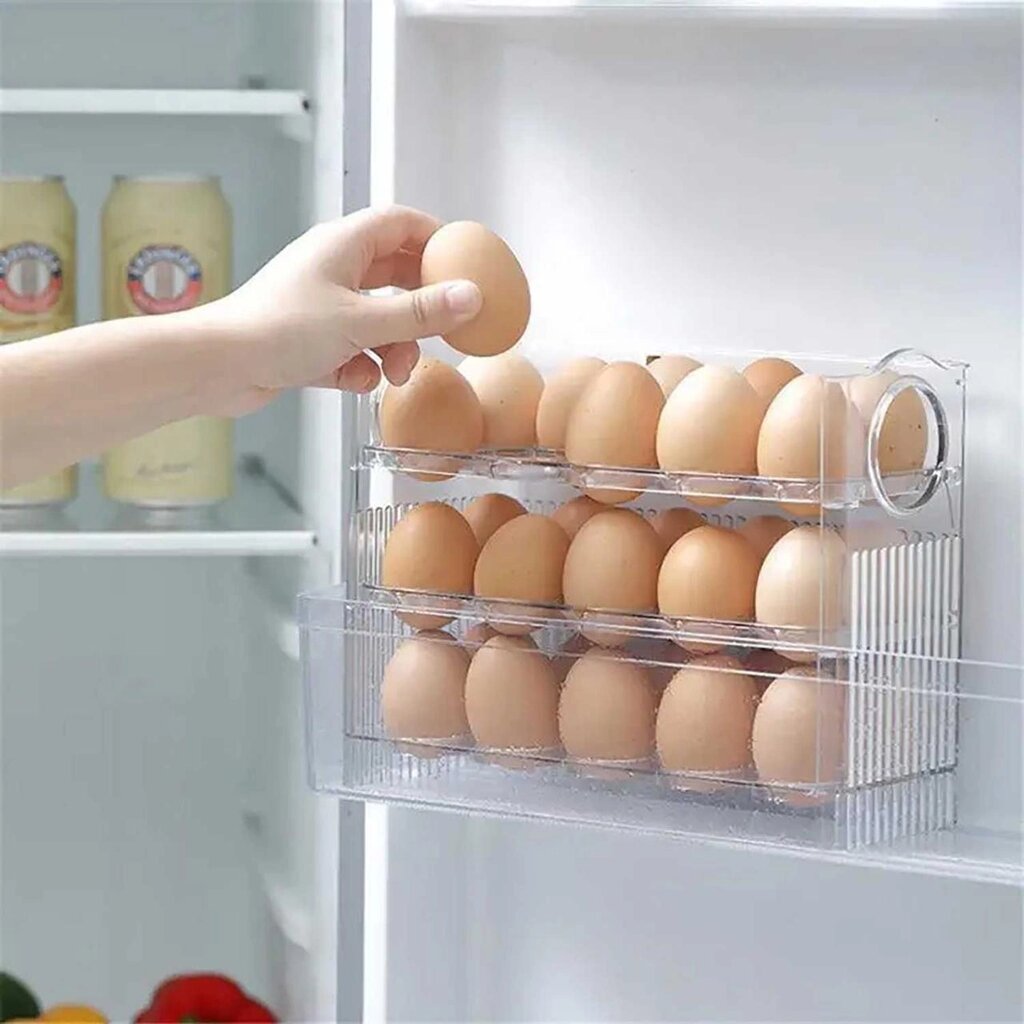 Контейнер для зберігання яєць органайзер для яєць у холодильник, лоток від компанії K V I T K A - фото 1