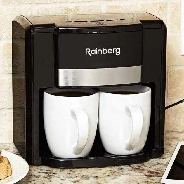 Крапельна кавоварка Rainberg RB-613 500 Вт із двома чашками від компанії K V I T K A - фото 1