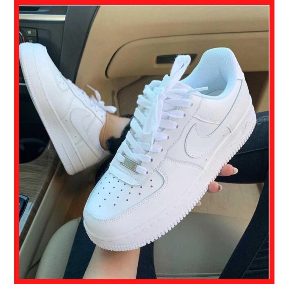 Кросівки жіноча шкіра Nike Force 1 білі / розмір {{1 1}} від компанії K V I T K A - фото 1