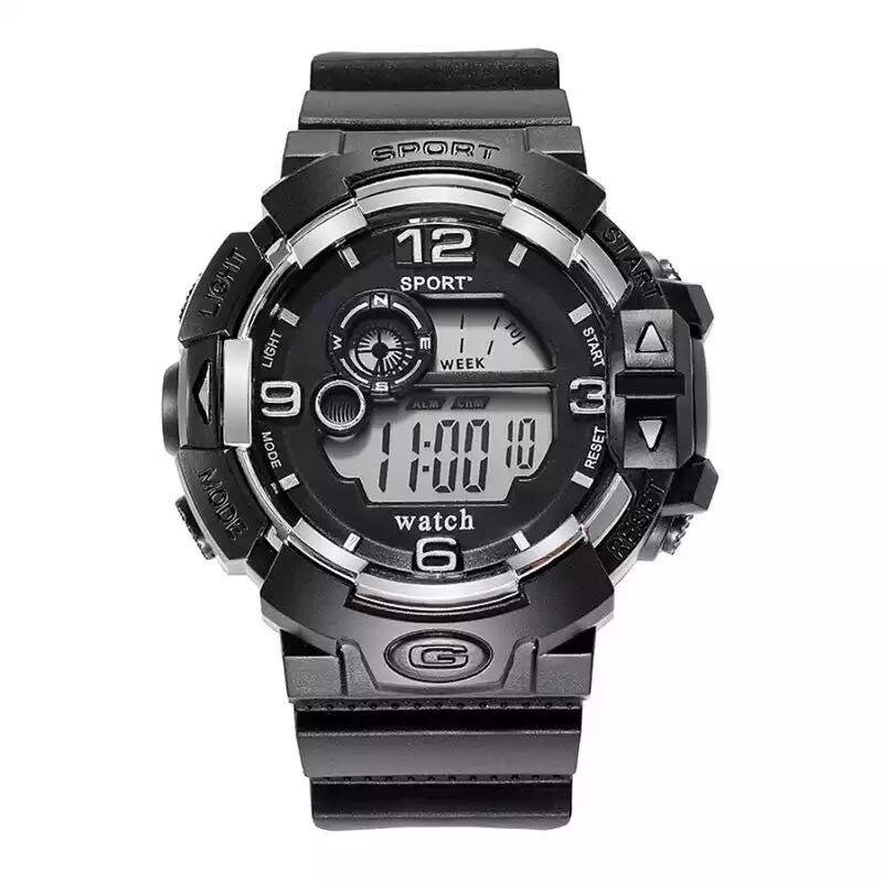 Крутий світящийся чоловічий спортивний годинник G-Sport від компанії K V I T K A - фото 1