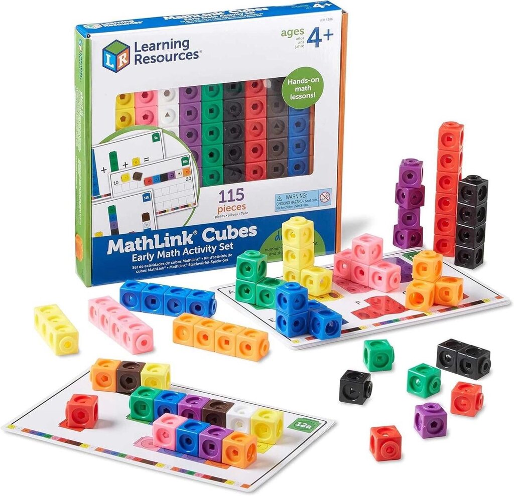 Learning Resources MathLink Cubes 4+ STEM набір Математичні кубики від компанії K V I T K A - фото 1