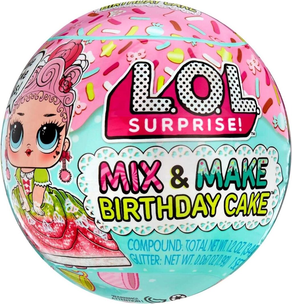 LOL Surprise лялька сюрприз у кулі Mix Make Birthday Cake Tots 593140 від компанії K V I T K A - фото 1