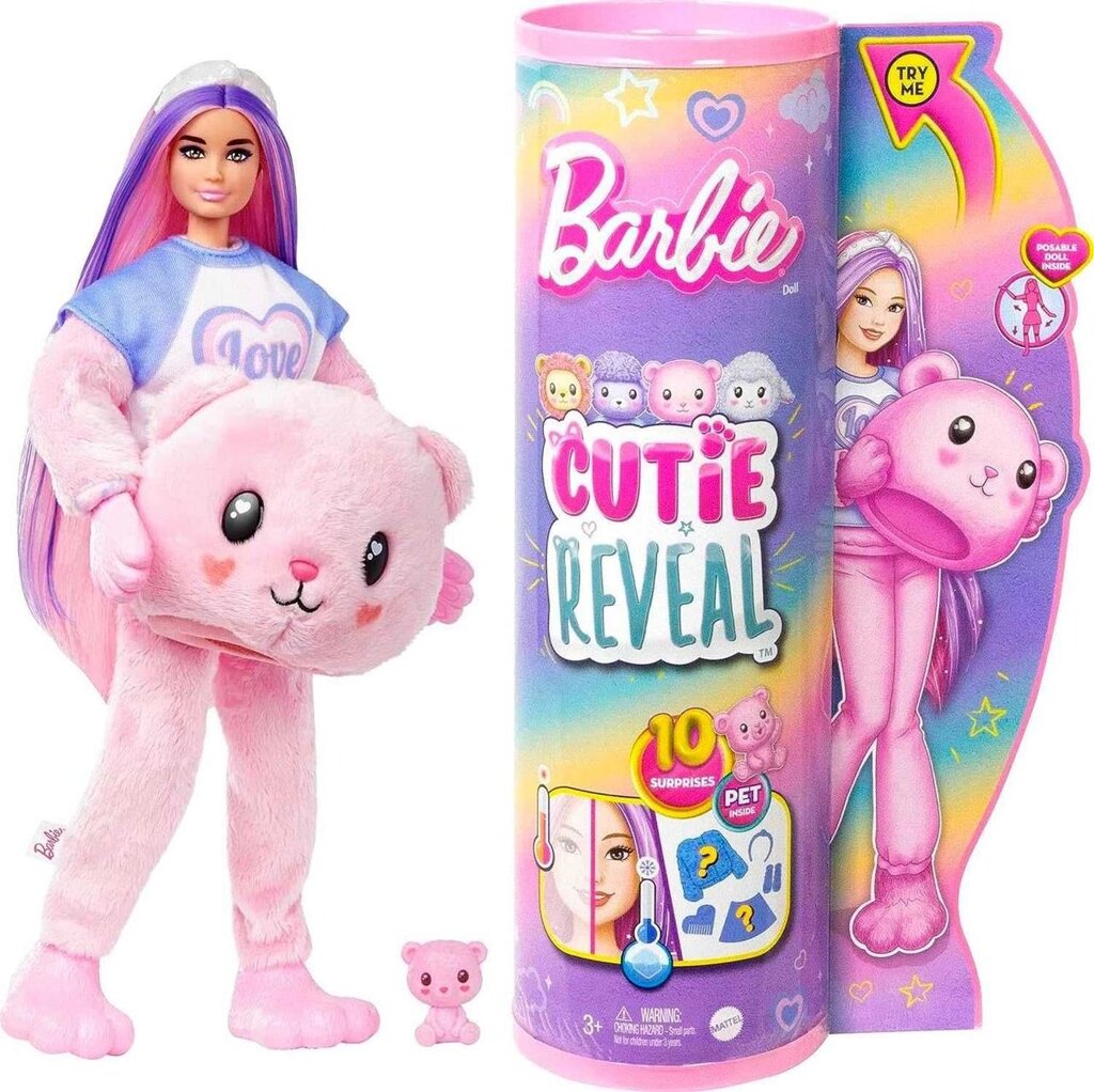 Лялька Barbie Cutie Reveal Teddy Bear HKR04, Барбі Ведмежатко від компанії K V I T K A - фото 1