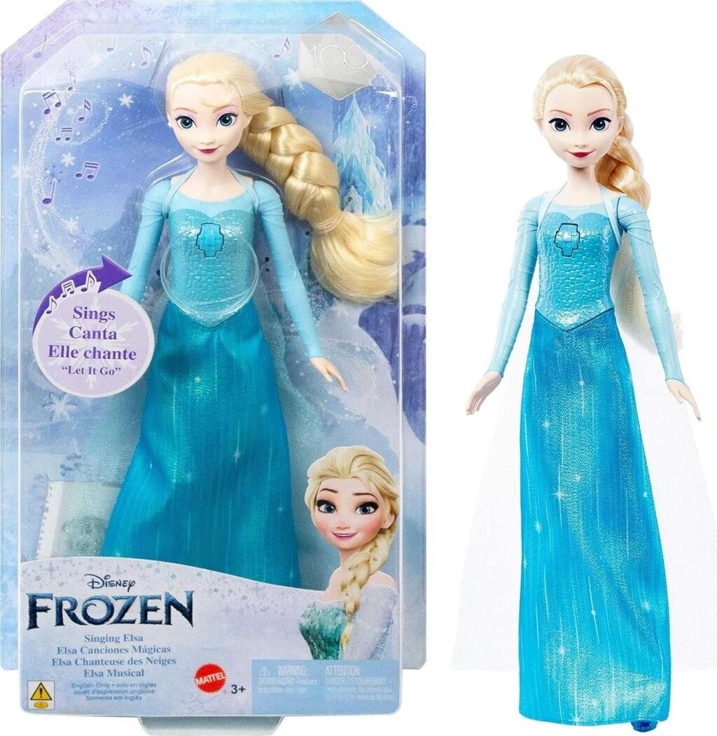 Лялька Ельза Поливаюча 27 см Холодне Серце Singing Elsa Frozen Mattel від компанії K V I T K A - фото 1