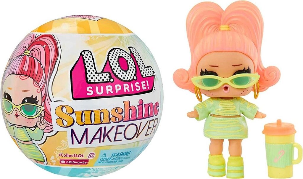 Лялька Лол у кулі Сонячне перетворення, LOL Sunshine Makeover 589396 від компанії K V I T K A - фото 1