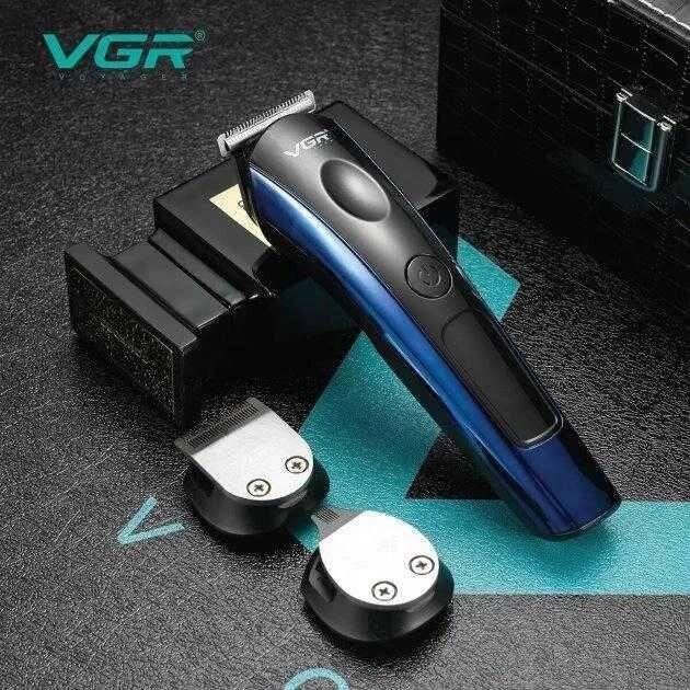 Машинка для стрижки волосся VGR V-259 з LED дисплеєм і турбо режимом від компанії K V I T K A - фото 1