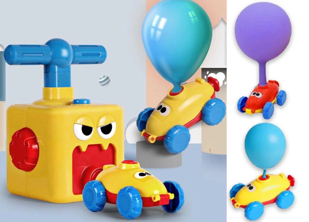 Машинка з кульками надувними повітряними перегонами аеромобіль Balloon Car від компанії K V I T K A - фото 1